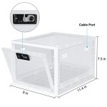 Medicine Lock Box, Medication Lockable Container for Refrigerator Food Safe Locking Box Tablet Phone Locked Box for Kitchen Home School and Office